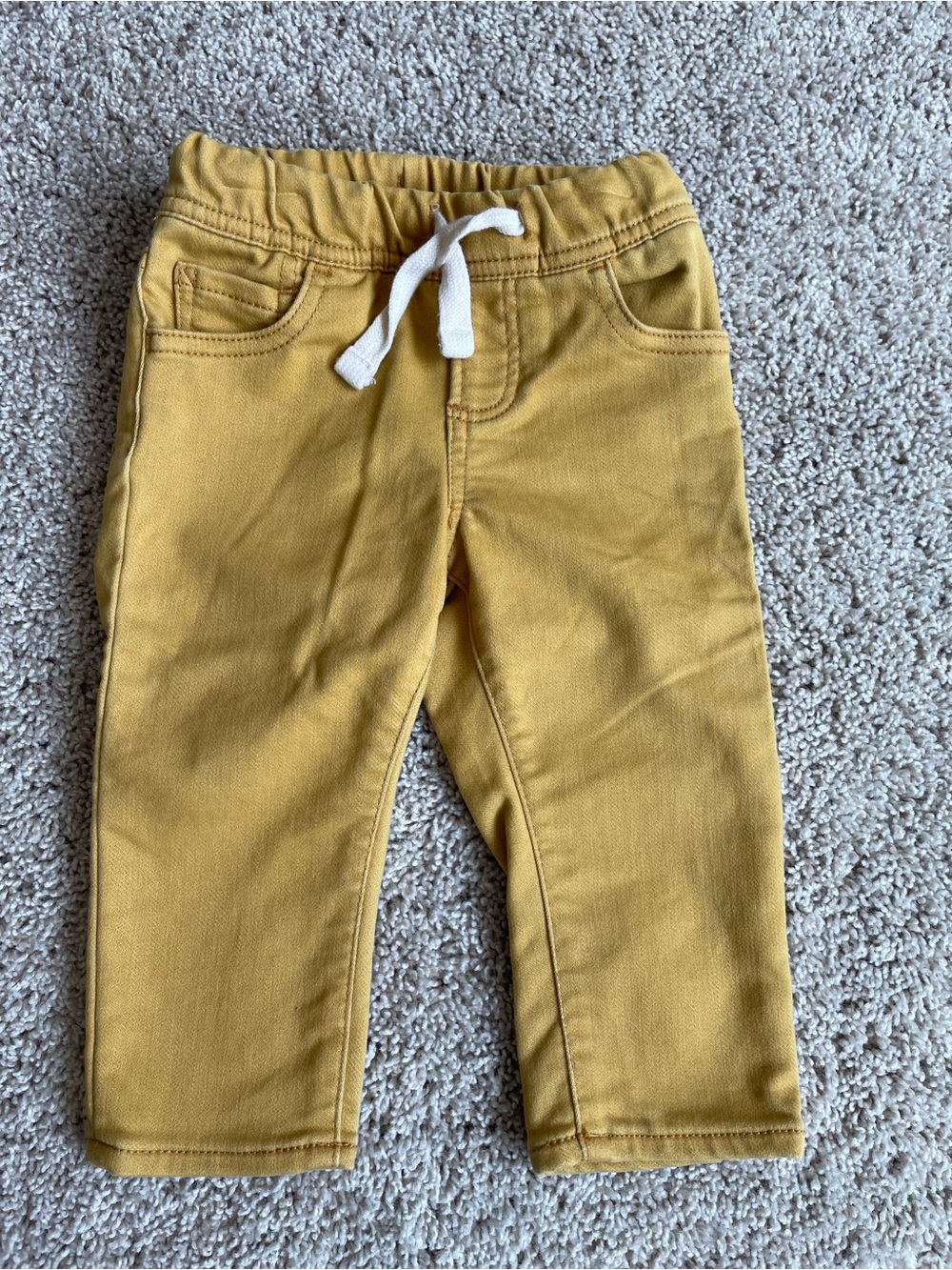 Toddler Mustard Pull-On Knit Pants